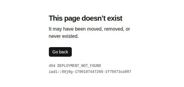 charstar.ai showing a plain 404 error page that says the page does not exist