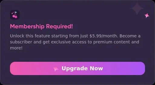 CraveU AI Membership Required popup with an Upgrade Now button