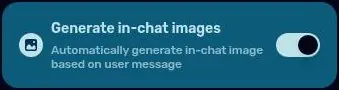 Dippy settings switch for automatic images inside chats