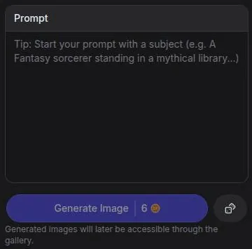 GirlfriendGPT character avatar step with a prompt box and a generate image button showing its coin cost