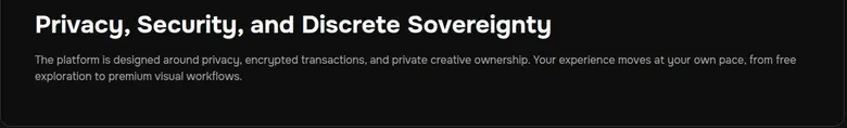 MyBabes.ai homepage block titled Privacy, Security, and Discrete Sovereignty