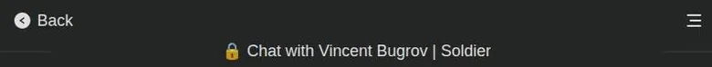 PepHop AI chat header with a lock icon next to the character name