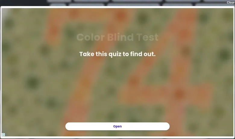 Full-screen interstitial ad covering the PolyBuzz page with a Close link