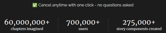 RedQuill cancel anytime line and site statistics for chapters, users and components