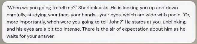 Opening message from a Sherlock Holmes character in Sakura AI chat