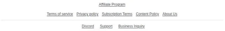 SoulFun footer with policy links, Discord, Support and Business Inquiry