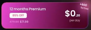 Swipey AI welcome offer card for 12 months of Premium with a discount badge