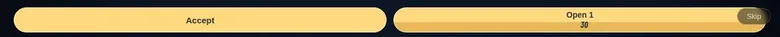 Buttons after a card draw: Accept and Open 1